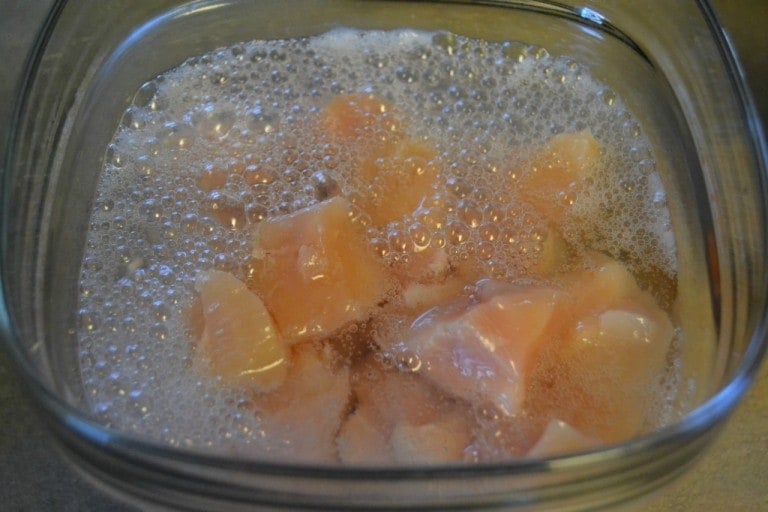 chicken pieces in brine