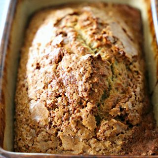 banana bread in a loaf pan