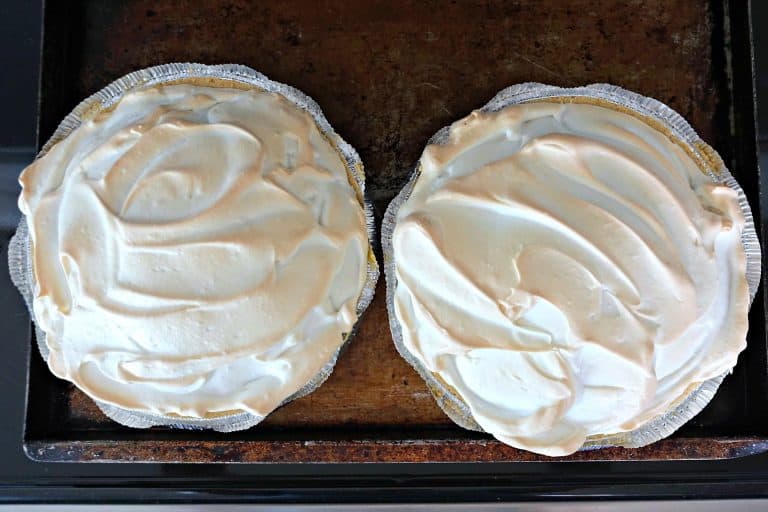 Strawberry Pudding Pie meringue topped pudding pies
