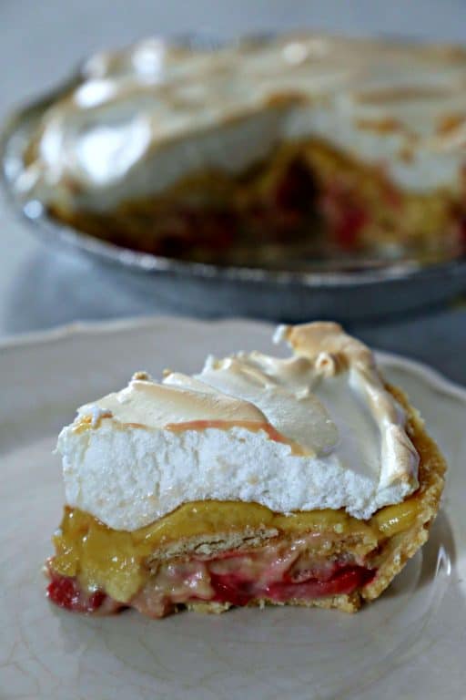 slice of strawberry pudding pie