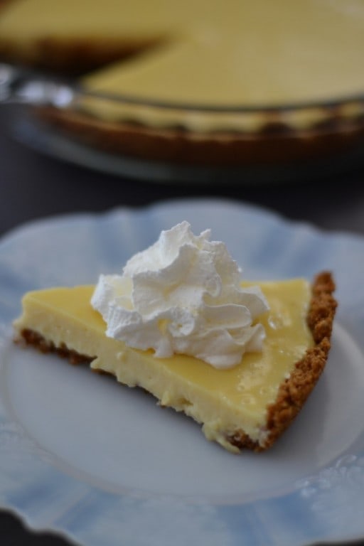 slice of Lemon Pie with Grape-Nuts Crust