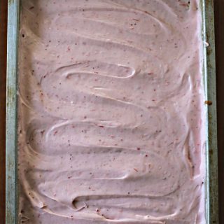 strawberry cake with strawberry icing