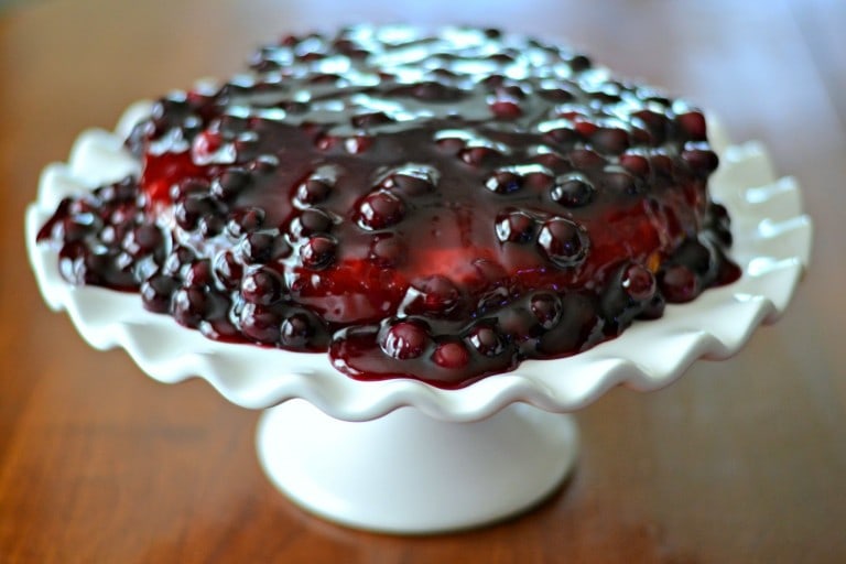 Blueberry Sauce on Cake