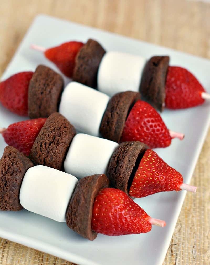 Brownie Fruit Kabobs Brownie Kabobs With Fruit