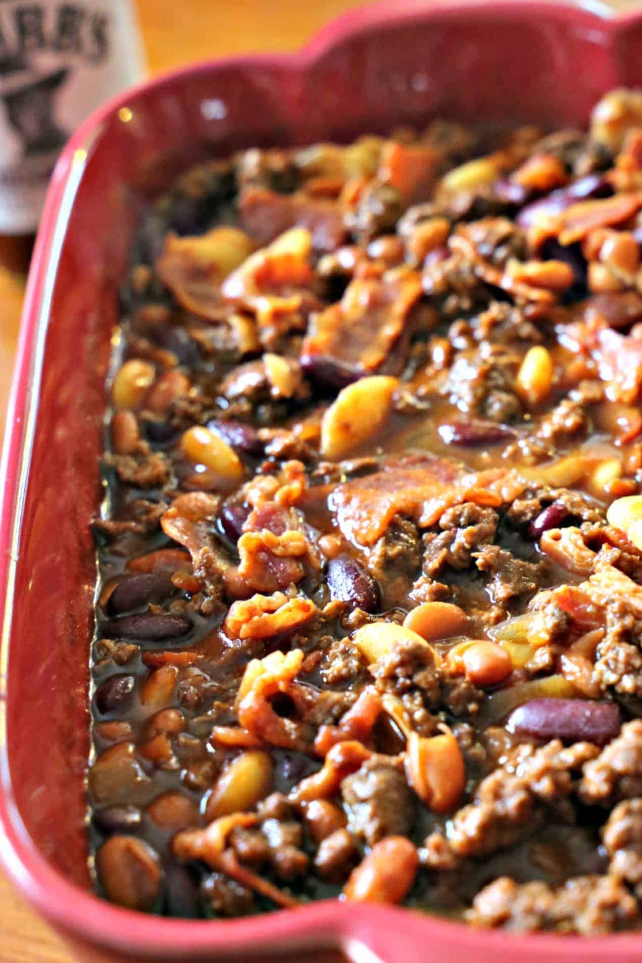 BBQ Baked Beans With Ground Beef Recipe Southern Kissed