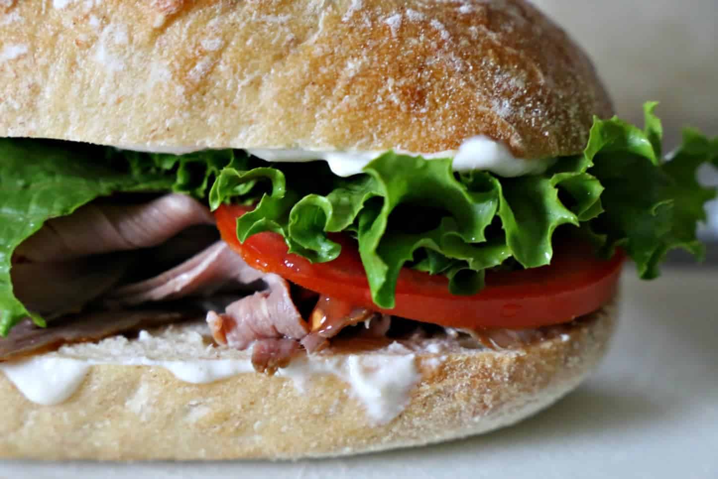 Roast Beef Sandwich with Creamy Horseradish Sauce