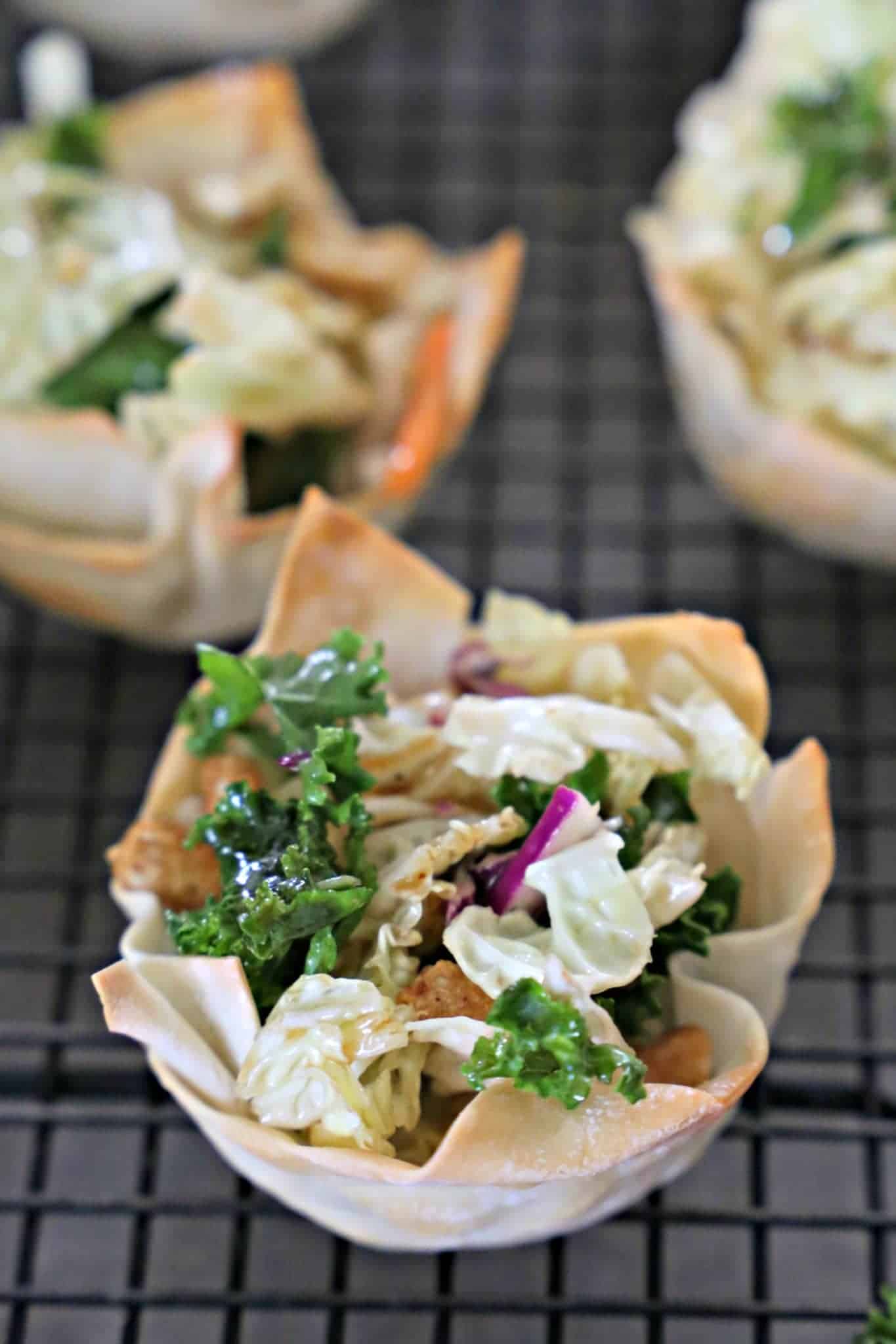 Mini Asian Salad Cups Recipe - Southern Kissed