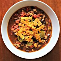 bowl of vegetarian Taco Soup