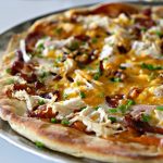 Homemade BBQ Chicken Pizza.