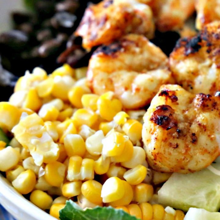 Baja Shrimp Salad with Roasted Corn