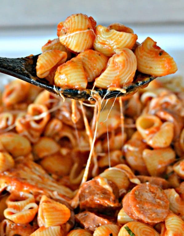 Cheesy Italian Sausage Pasta Bake - Southern Kissed