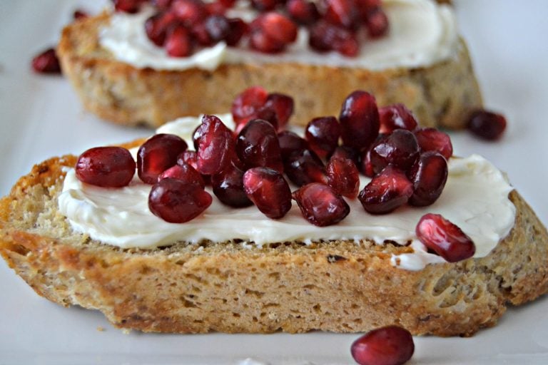 Holiday Pomegranate Crostini Pomegranate Crostini