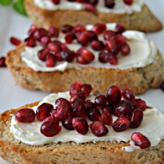 pomegranate crostini