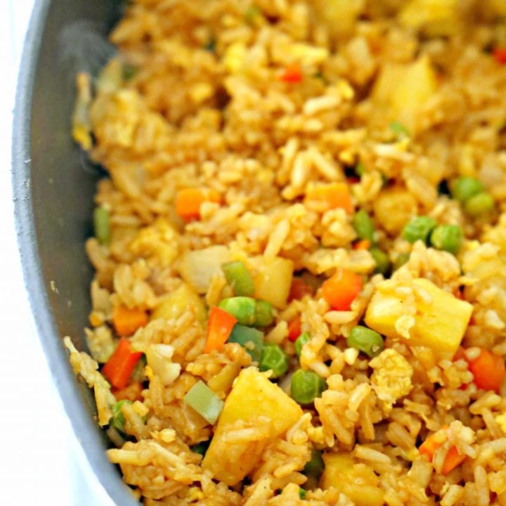 EASY COCONUT SHRIMP AND TROPICAL FRIED RICE