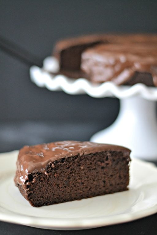 Black & White Cake from The Paleo Kitchen slice of homemade paleo chocolate cake