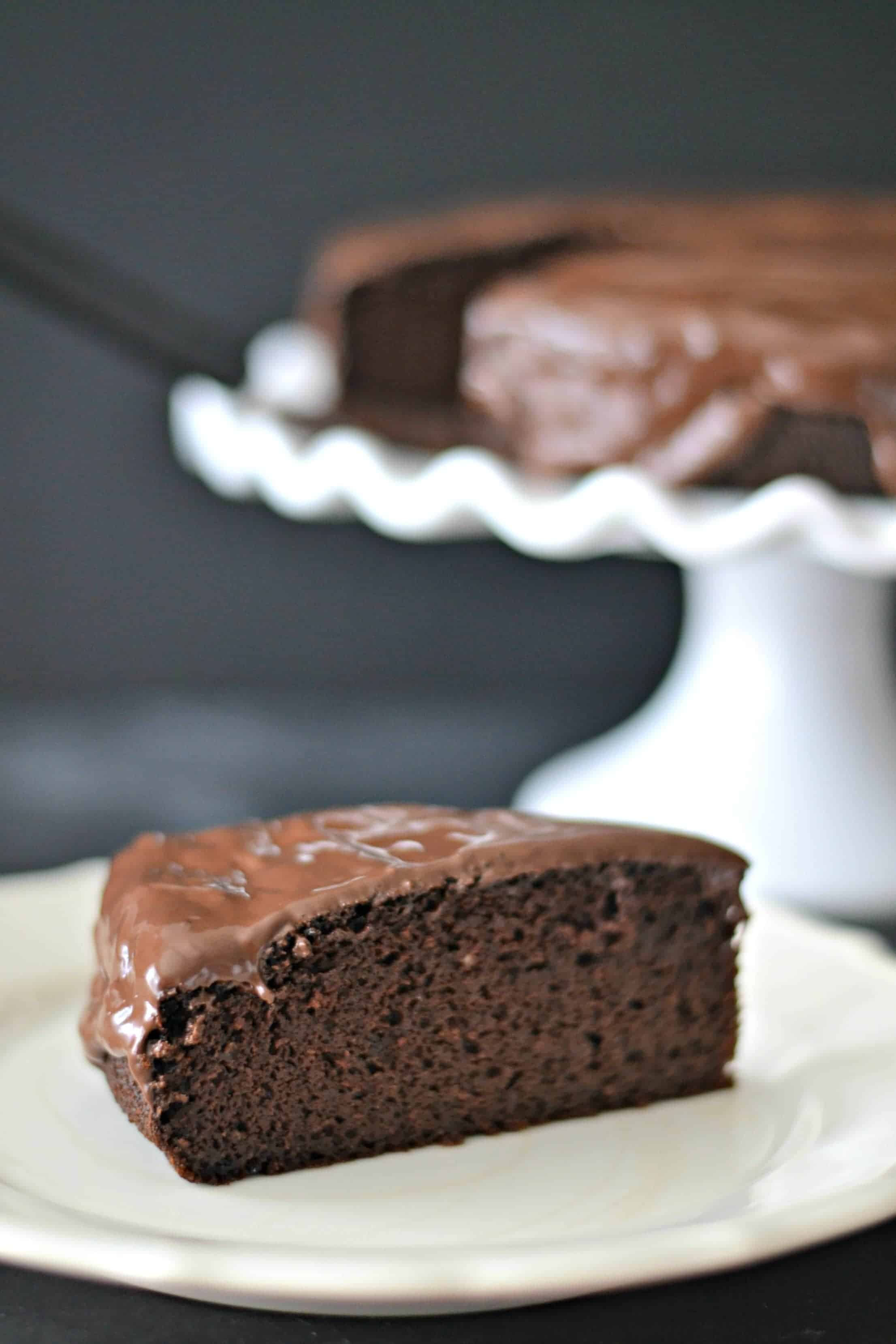 Black & White Cake from The Paleo Kitchen slice of homemade paleo chocolate cake