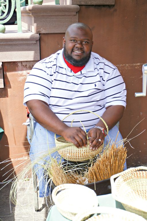 Basket weaving in Charleston, South Carolina