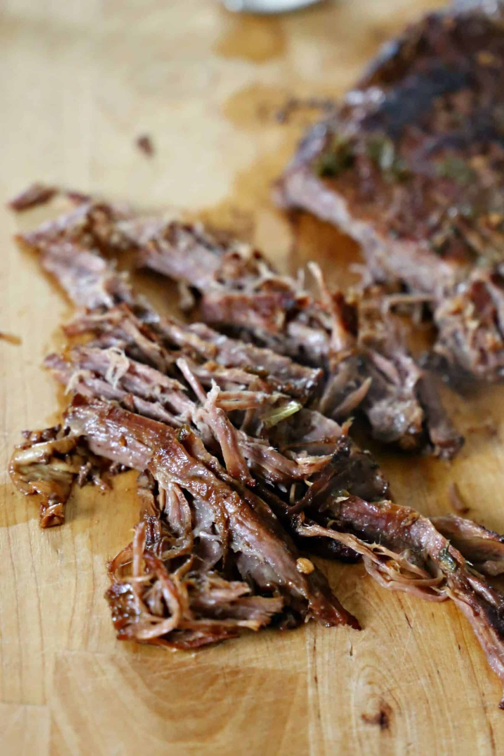 Carne Asada Nachos from The "I Love My Instant Pot" Recipe Book (paleo, gluten-free) Carne Asada on a cutting board.