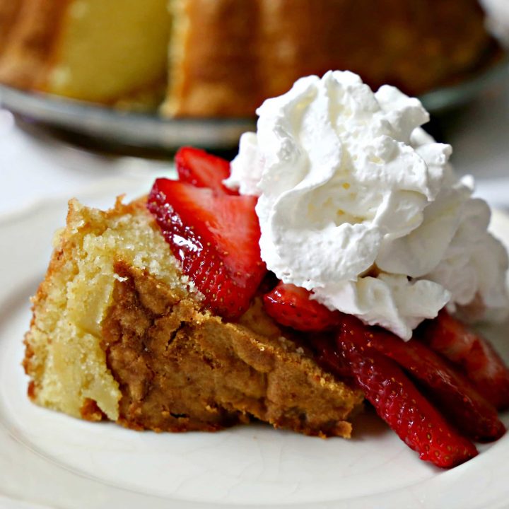 Classic Southern Pound Cake with Strawberries