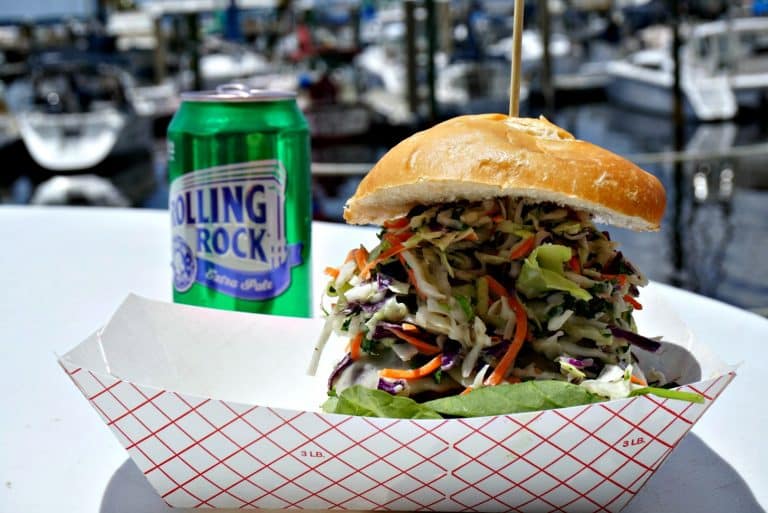 Where to eat in Panama City, Florida #PanamaCity #Florida #seafood Cilantro Slaw Burger at Just the Cook