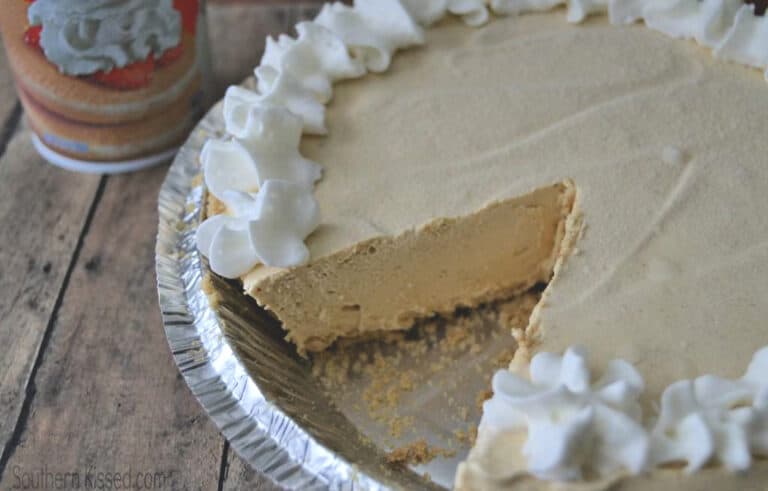 peanut butter pie with Reddi-Whip on top