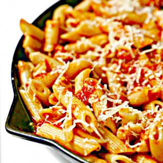 pasta in a skillet