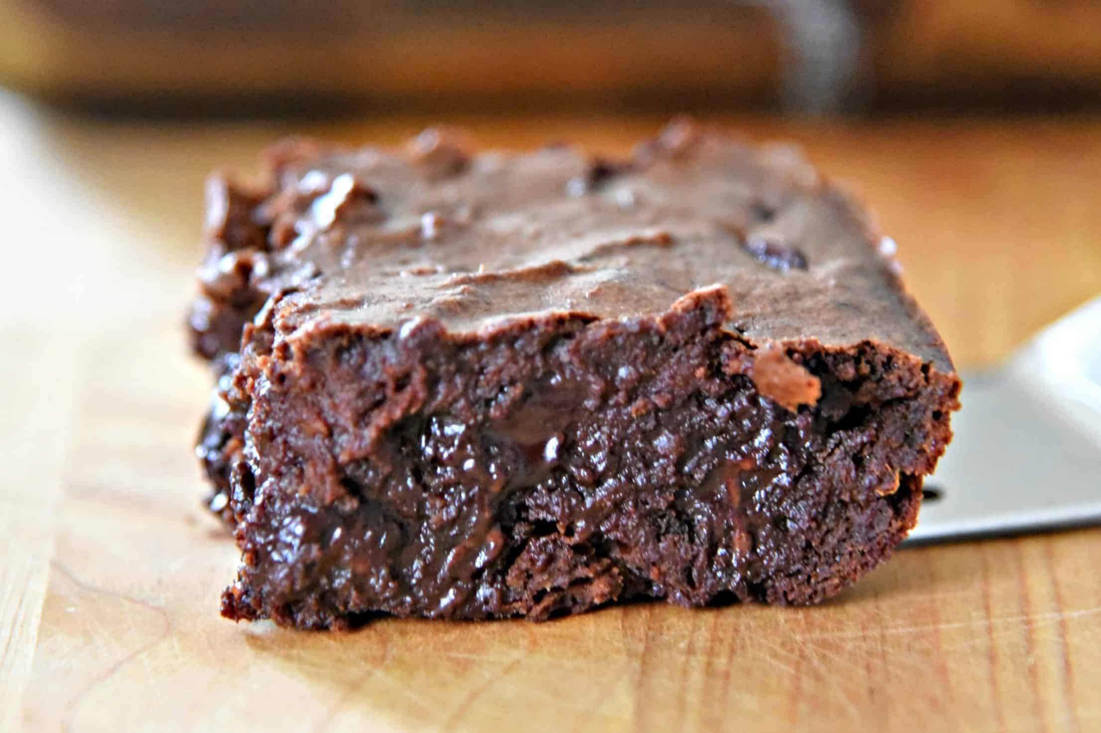 Rich and Fudgy Sweet Potato Brownies slice of brownie