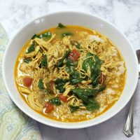bowl chicken curry soup