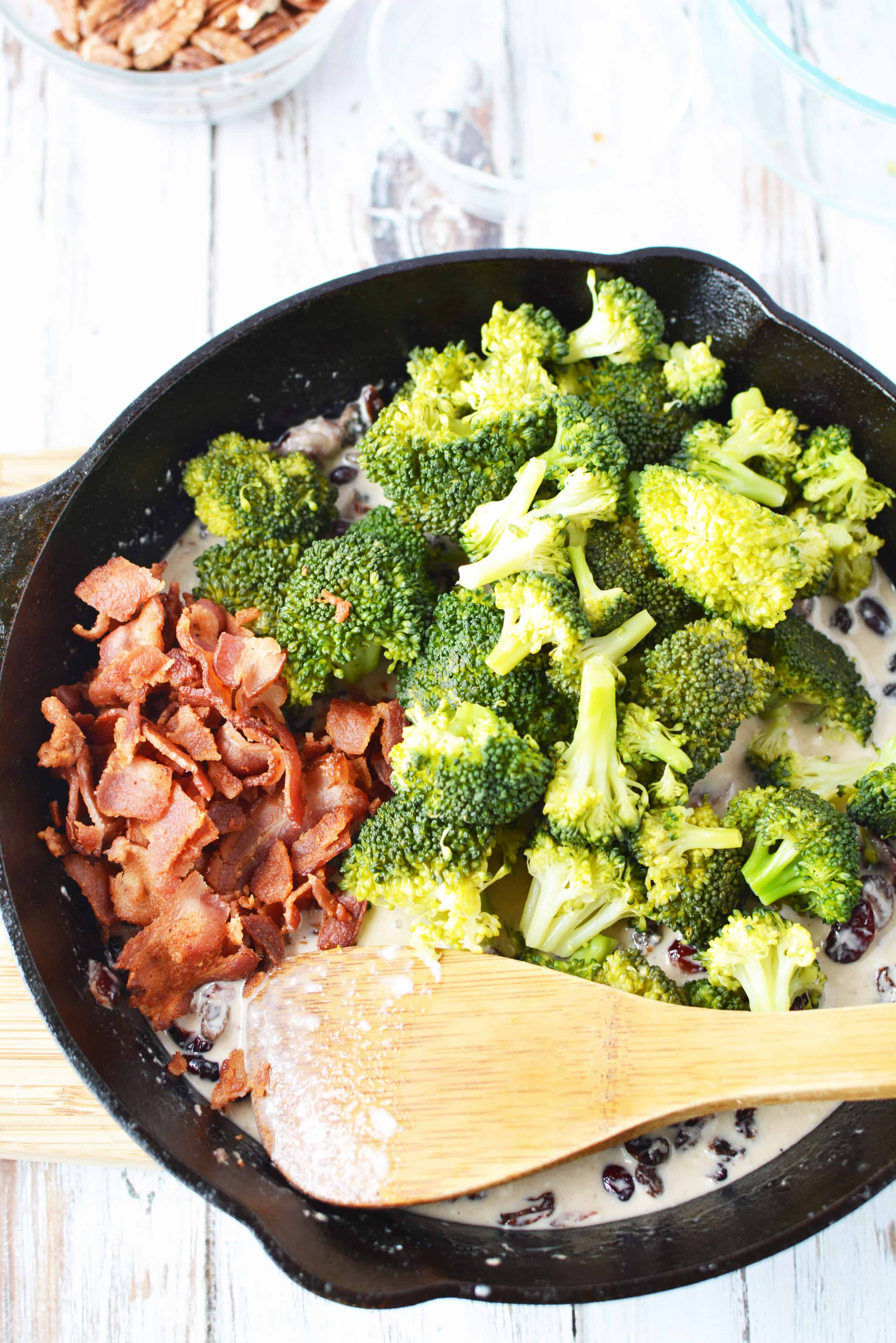 Warm Broccoli Salad With Bacon broccoli and bacon