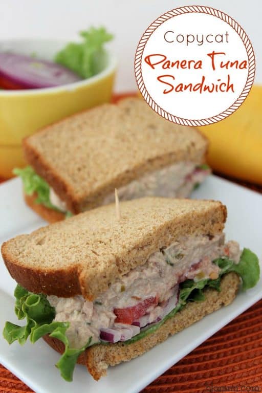 Panera Copycat Recipes copycat tuna salad sandwich on plate