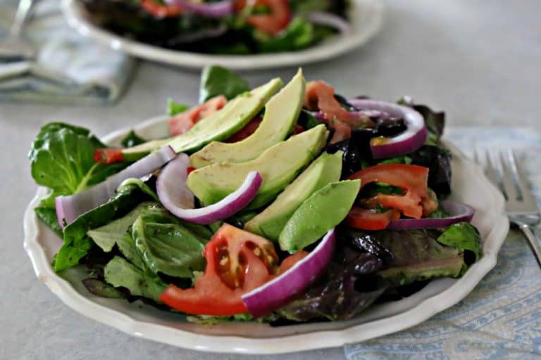 Dominican Avocado Salad Plate with Dominican Avocado Salad