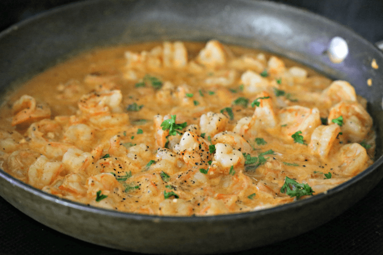 Texas Coast Shrimp Scampi Texas Coast Shrimp Scampi cooking in a skillet
