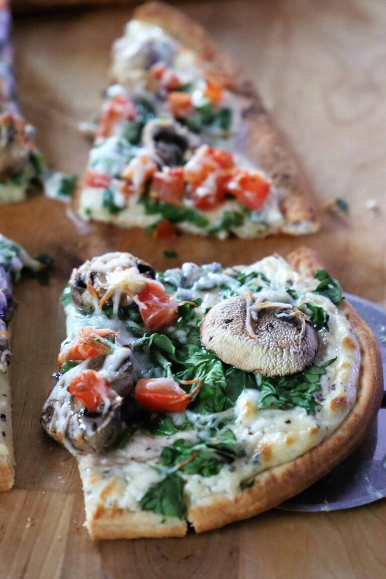 vegetarian flatbread pizza