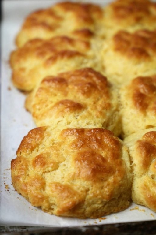 biscuits on a cookie sheet