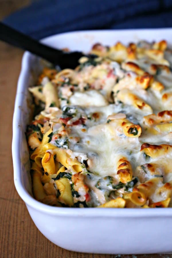 spinach and pasta casserole