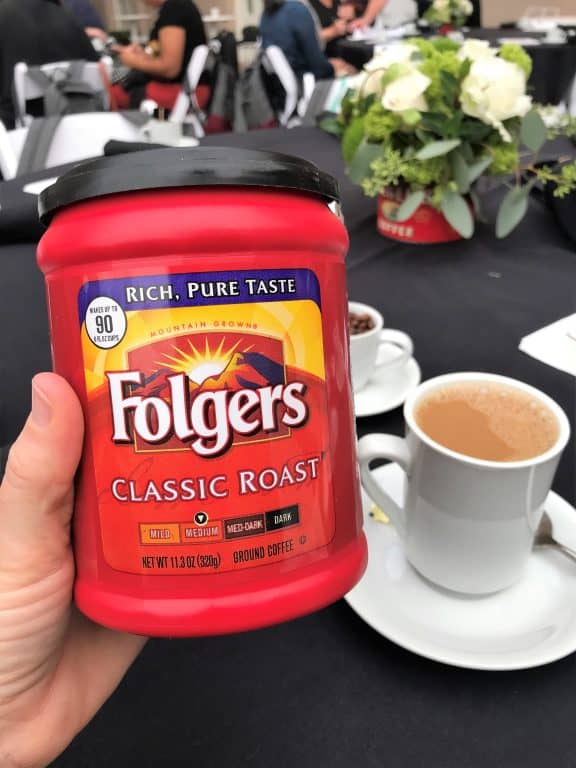 The favorite coffee in the Big Easy and the United States. can of Folgers
