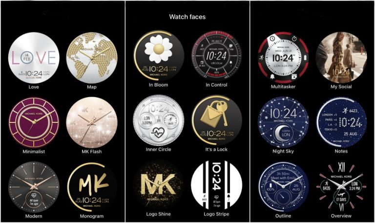 mk smart watch faces