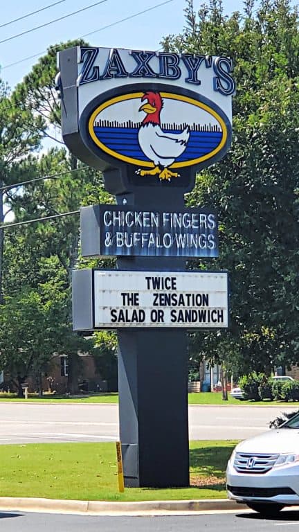 Zaxby's sign Zaxby's sign