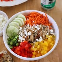 Greek chicken rice bowl
