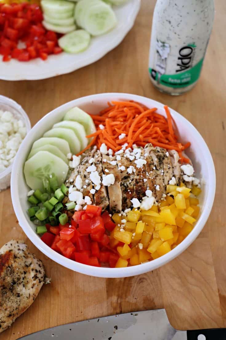 Greek Chicken Rice Bowl