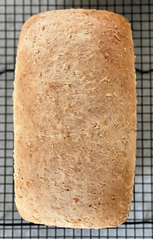 bread cooling on wire rack