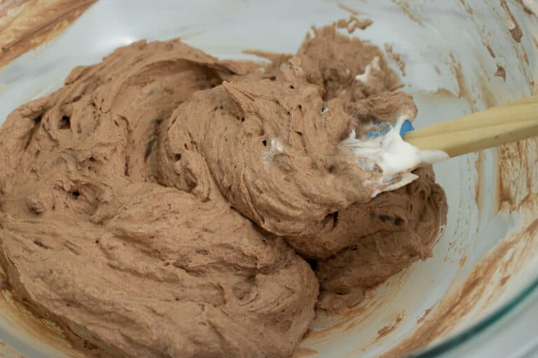 folding cream and chocolate