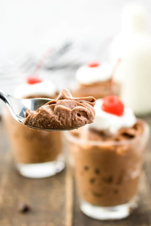 bite of chocolate mousse