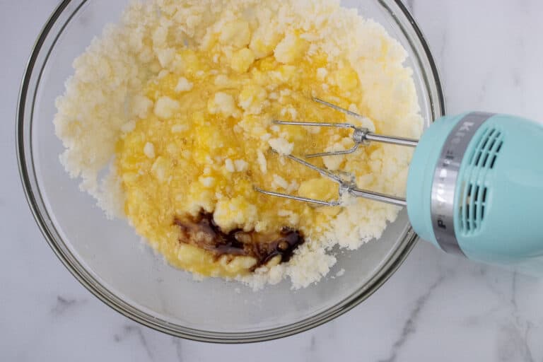 creaming butter and sugar