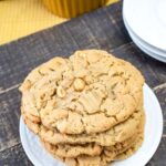 plate with peanut butter cookies