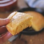 small slice of cornbread
