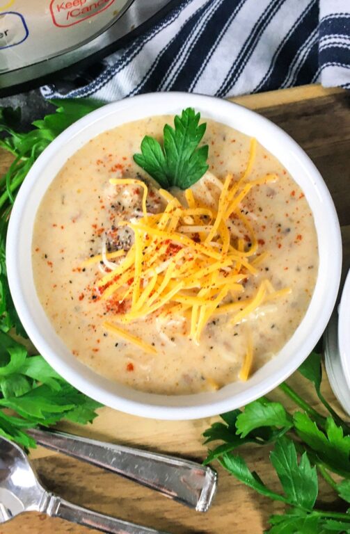 bowl of Cheeseburger Soup