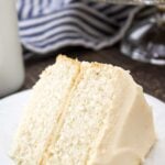 slice of white cake
