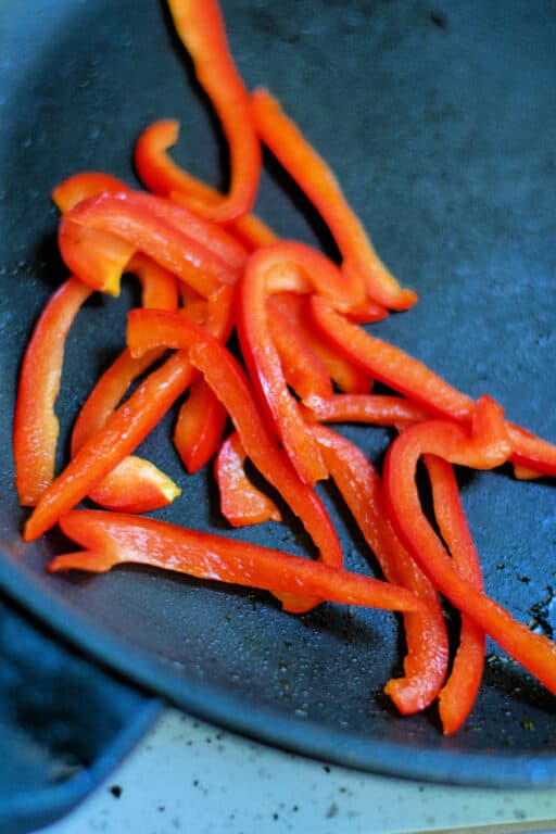red bell pepper strips