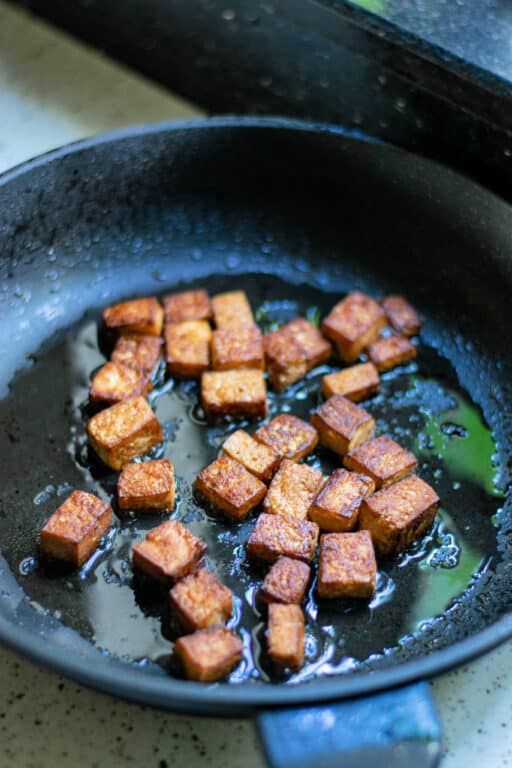 Searing tofu